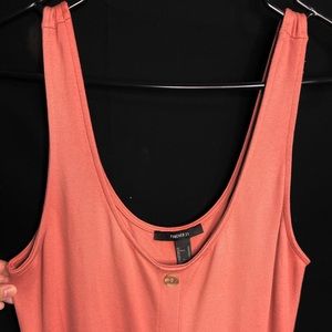 Long peach fitted Dress
